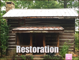 Historic Log Cabin Restoration  Sandy Ridge, North Carolina